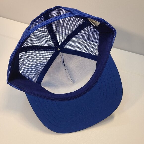 Vintage 90s Trucker Hat Atlantic loto Patch Foam/ Mesh Adjustable Hat - Picture 7 of 8